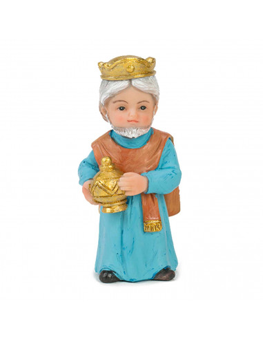 Tradineur - Figura de reyes magos con diseño adorable - Fabricación en marmolina - Ideal para belén navideño, figuras decorativa