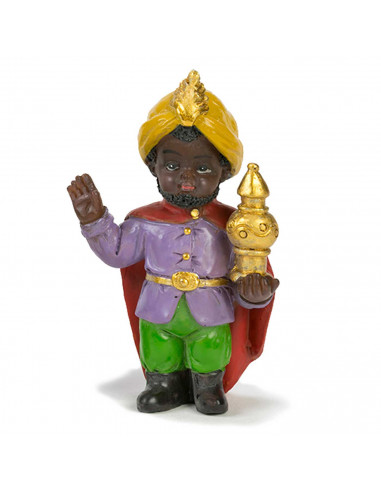 Tradineur - Figura de reyes magos con diseño adorable - Fabricación en marmolina - Ideal para belén navideño, figuras decorativa