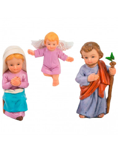 Tradineur - Figura del nacimiento naïf - Fabricación en marmolina - Ideal para belén navideño, figuras decorativas, nacimiento,