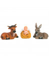 Tradineur - Figura del nacimiento naïf - Fabricación en marmolina - Ideal para belén navideño, figuras decorativas, nacimiento,