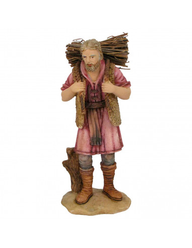 Tradineur - Set de figuras de 3 pastores - Fabricación en marmolina - Ideal para belén navideño, figuras decorativas, nacimiento