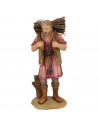 Tradineur - Set de figuras de 3 pastores - Fabricación en marmolina - Ideal para belén navideño, figuras decorativas, nacimiento