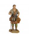 Tradineur - Set de figuras de 3 pastores - Fabricación en marmolina - Ideal para belén navideño, figuras decorativas, nacimiento