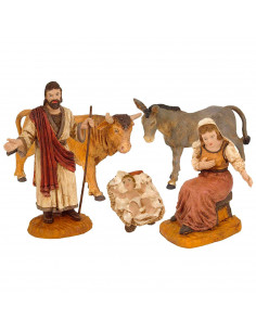 Tradineur - Set de figuras del nacimiento belén - Fabricación en durexina - Ideal para belén navideño, figuras decorativas, naci