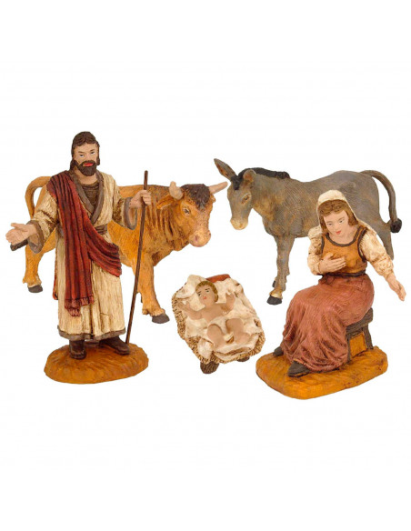 Tradineur - Set de figuras del nacimiento belén - Fabricación en durexina - Ideal para belén navideño, figuras decorativas, naci