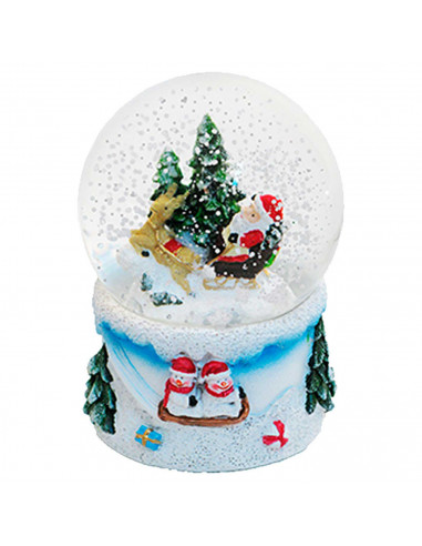 Tradineur - Bola de nieve - Fabricación en madera - Decoración para navidad - Ø 6 x 9 cm - Modelo Surtido