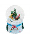Tradineur - Bola de nieve - Fabricación en madera - Decoración para navidad - Ø 6 x 9 cm - Modelo Surtido