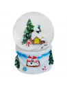 Tradineur - Bola de nieve - Fabricación en madera - Decoración para navidad - Ø 6 x 9 cm - Modelo Surtido