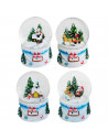 Tradineur - Bola de nieve - Fabricación en madera - Decoración para navidad - Ø 6 x 9 cm - Modelo Surtido