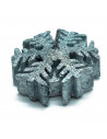 Tradineur - Pack de 3 velas con diseño de copo de nieve - Incluye purpurina - Figura decorativa divertida para nacimiento, navid