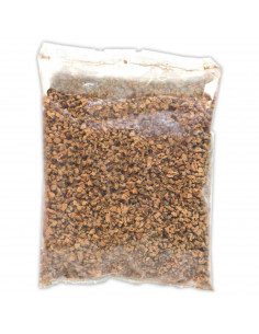Tradineur - Bolsa de corcho triturado para belén - Accesorio para decoración en el nacimiento - Ideal para los últimos detalles.