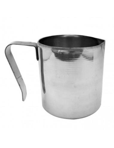 Jarra de leche de acero inoxidable 500 ml, lechera, taza espuma de leche para café, recipiente para calentar 9 x 12 x 8 cm, coci