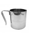 Jarra de leche de acero inoxidable 500 ml, lechera, taza espuma de leche para café, recipiente para calentar 9 x 12 x 8 cm, coci