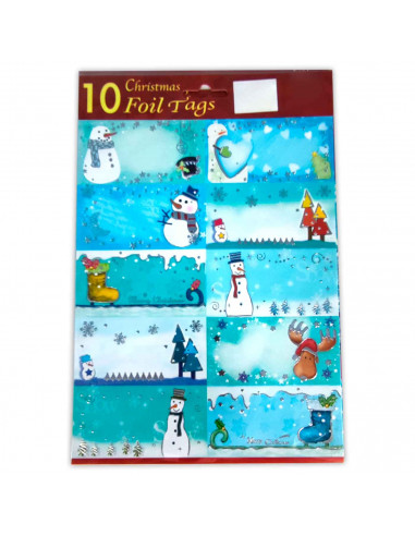 Tradineur - Pack de 10 Etiquetas adhesivas para regalo - Accesorio para navidades - Detalle para regalo - 26 x 18 cm