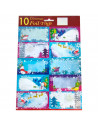Tradineur - Pack de 10 Etiquetas adhesivas para regalo - Accesorio para navidades - Detalle para regalo - 26 x 18 cm