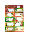 Tradineur - Pack de 10 Etiquetas adhesivas para regalo - Accesorio para navidades - Detalle para regalo - 26 x 18 cm