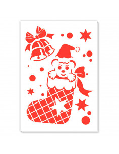 Tradineur - Plantilla para dibujos navideños - Fabricación en cartón - Accesorio para navidades - 37 x 25,5 cm