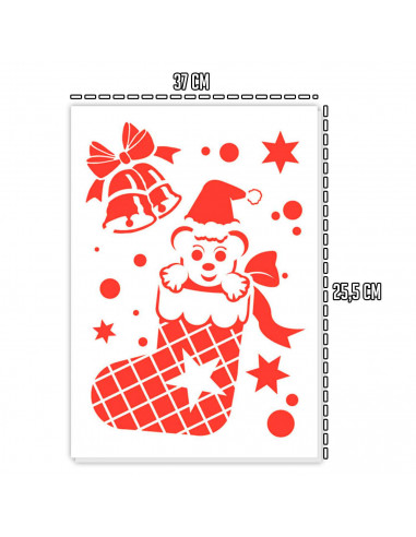 Tradineur - Plantilla para dibujos navideños - Fabricación en cartón - Accesorio para navidades - 37 x 25,5 cm