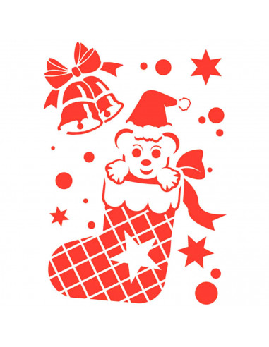Tradineur - Plantilla para dibujos navideños - Fabricación en cartón - Accesorio para navidades - 37 x 25,5 cm