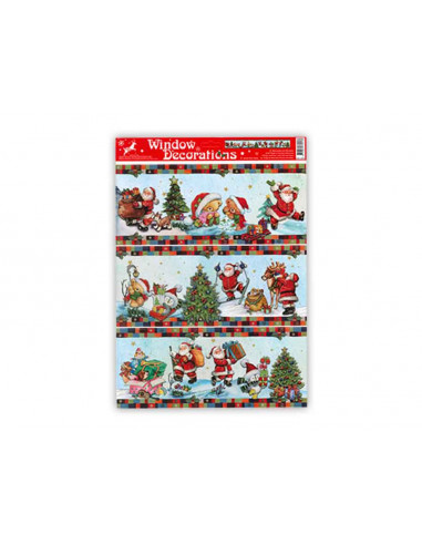 Tradineur - Pack 3 Etiquetas adhesivas cenefa para navidad - Accesorio para navidades - Detalle para regalo - Modelo Surtido