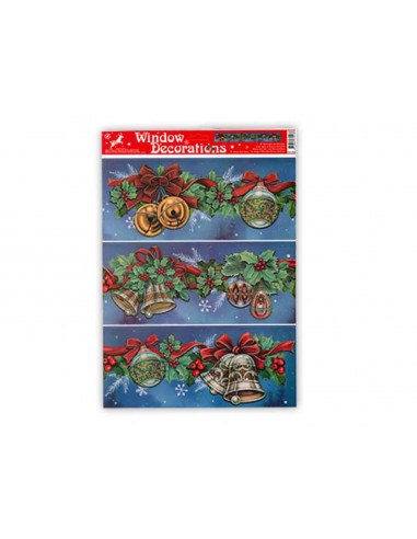 Tradineur - Pack 3 Etiquetas adhesivas cenefa para navidad - Accesorio para navidades - Detalle para regalo - Modelo Surtido