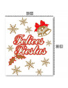 Tradineur - Pack 11 etiquetas adhesivas para navidad con la frase de "Felices Fiestas" - Accesorio para navidades - Detalle para