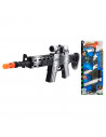 Tradineur - Metralleta/fusil de asalto de juguete con sonido por fricción - Juguete de imitación de soldado para niños - 14 x 40