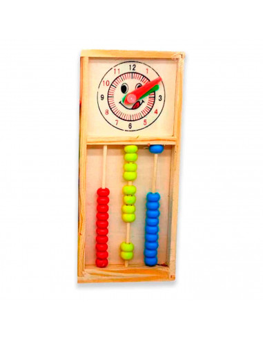 Tradineur - Caja de Matemáticas Infantil - Fabricación en madera - Más de 60 Fichas Matemáticas  Aprende Números y Colores  Mo