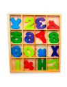 Tradineur - Caja de Matemáticas Infantil - Fabricación en madera - Más de 60 Fichas Matemáticas  Aprende Números y Colores  Mo