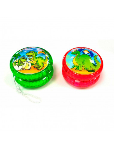 Tradineur - Yoyo modelo dinosaurio - Fabricado en plástico PVC no tóxico - Perfecto para que los principiantes aprendan trucos -