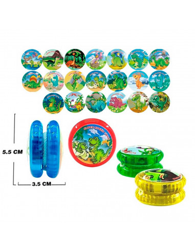 Tradineur - Yoyo modelo dinosaurio - Fabricado en plástico PVC no tóxico - Perfecto para que los principiantes aprendan trucos -