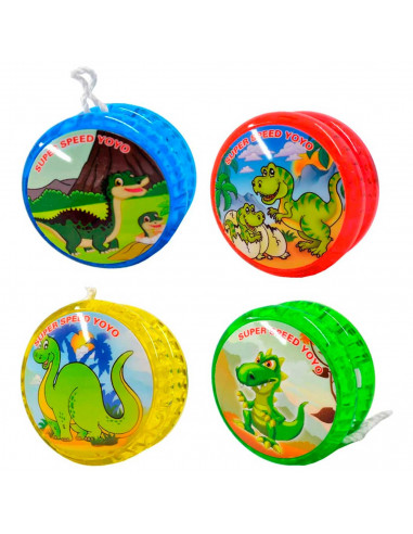 Tradineur - Yoyo modelo dinosaurio - Fabricado en plástico PVC no tóxico - Perfecto para que los principiantes aprendan trucos -