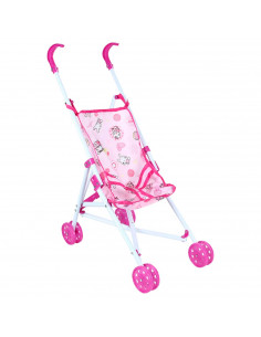 Tradineur - Cochecito para muñecas de plástico - Carrito de juguete infantil, navidad, cumpleaños, regalo, niños - 52,5 x 24 x 4