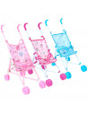 Tradineur - Cochecito para muñecas de plástico - Carrito de juguete infantil, navidad, cumpleaños, regalo, niños - 52,5 x 24 x 4