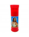 Tradineur - Velón litúrgico con imagen de Jesús, vela de santo de parafina y cera vegetal, decoración de iglesias, cementerios,