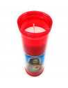 Tradineur - Velón litúrgico con imagen de Jesús, vela de santo de parafina y cera vegetal, decoración de iglesias, cementerios,