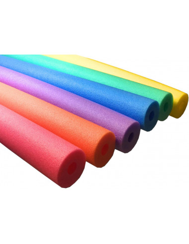 Churro para nadar 150 x 6 cm, color aleatorio, espagueti flotador de espuma, palo, tubo fideo flotador hueco para piscina, natac