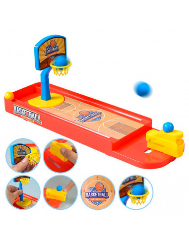 Tradineur - Juego de baloncesto/catapulta en mesa - Fabricado en plástico - Ideal para competir con familiares y amigos - 11,5 x