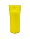 Tradineur - Velón de santo de cera vegatal y parafina, vela litúrgica para decoración de iglesias, cementerios, tumbas (Amarillo