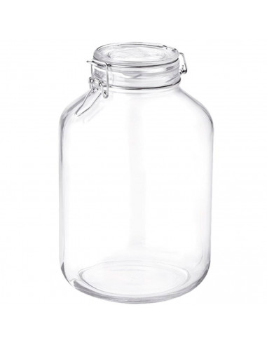 Tradineur - Tarro hermético de vidrio con cierre metálico, bote, frasco multiusos para alimentos, conservas, legumbres, pasta, 2