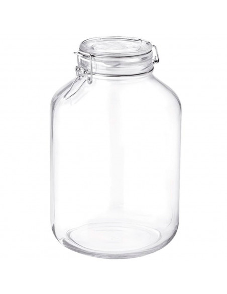 Tradineur - Tarro hermético de vidrio con cierre metálico, bote, frasco multiusos para alimentos, conservas, legumbres, pasta, 2