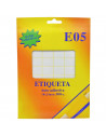 Tradineur - Pack de 300 etiquetas adhesivas blancas E05, pegatinas auto-adhesivas para objetos, hogar, oficina, 18 x 24 mm