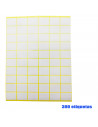 Tradineur - Pack de 300 etiquetas adhesivas blancas E05, pegatinas auto-adhesivas para objetos, hogar, oficina, 18 x 24 mm