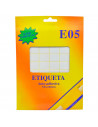 Tradineur - Pack de 3600 etiquetas adhesivas blancas E05, pegatinas auto-adhesivas para objetos, hogar, oficina, 18 x 24 mm