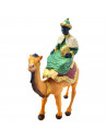 Tradineur - Set de 3 figuras de los reyes a camello ideal para belén - Fabricado en durexina - Figura decorativa para nacimiento