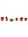 Tradineur - Set de 6 piezas de cerámica en miniatura - Fabricado a mano - Figura decorativa divertida para nacimiento, navidad,