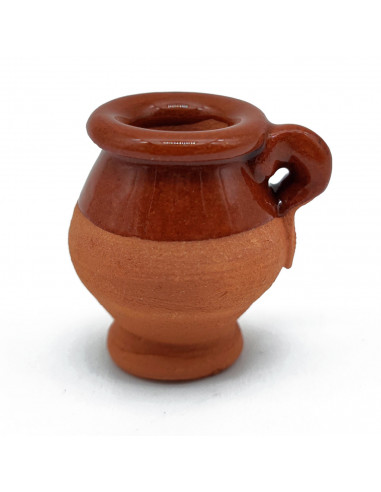 Tradineur - Set de 6 piezas de cerámica en miniatura - Fabricado a mano - Figura decorativa divertida para nacimiento, navidad,