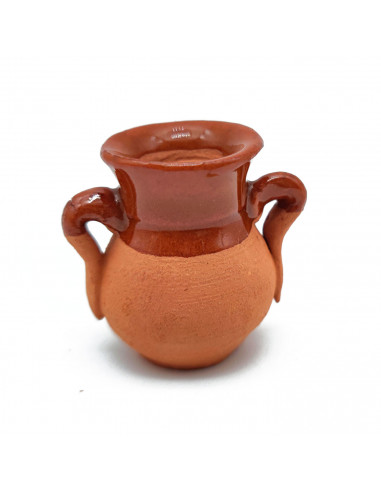 Tradineur - Set de 6 piezas de cerámica en miniatura - Fabricado a mano - Figura decorativa divertida para nacimiento, navidad,