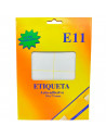 Tradineur - Pack de 480 etiquetas adhesivas blancas E11, pegatinas auto-adhesivas para objetos, hogar, oficina, 50 x 75 mm