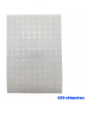 Tradineur - Pack de 420 etiquetas adhesivas redondas blancas E16C, pegatinas auto-adhesivas para objetos, hogar, oficina, Ø13 x